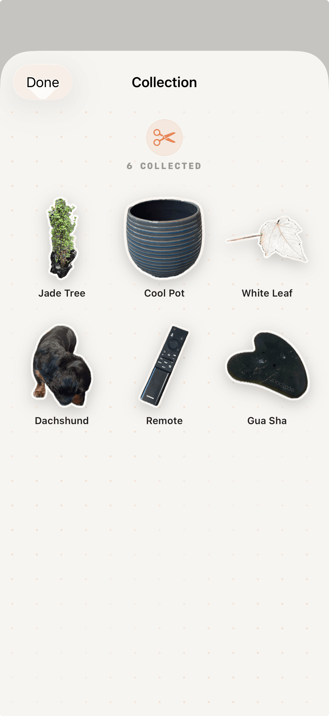Collection — sticker album of subject cut-outs